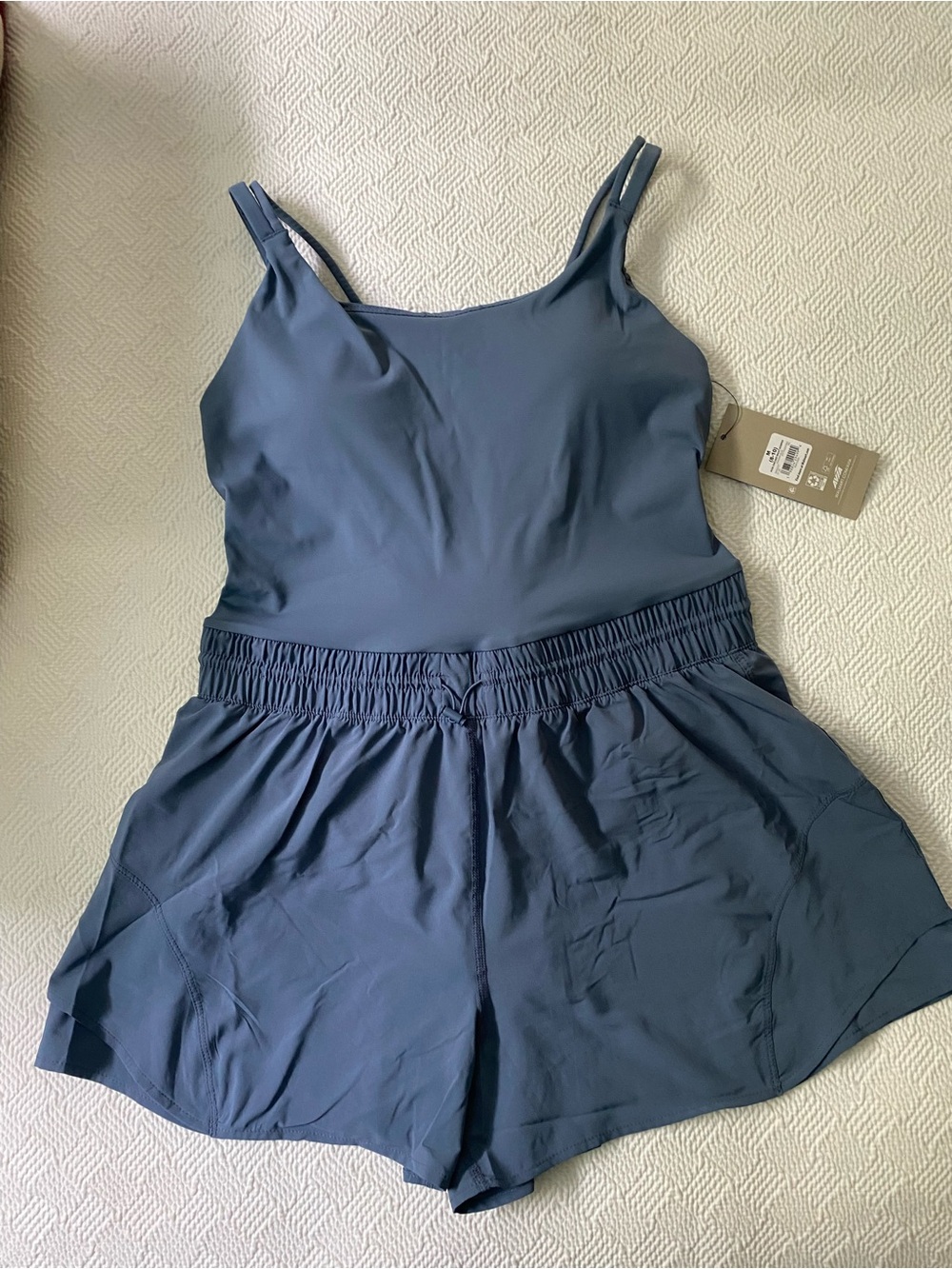 Avia Slate Blue Active Romper with Built-In Shorts